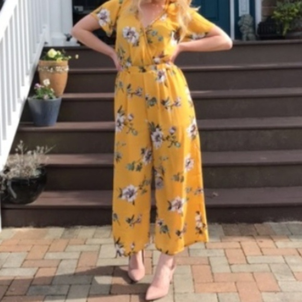 sienna sky yellow pantsuit